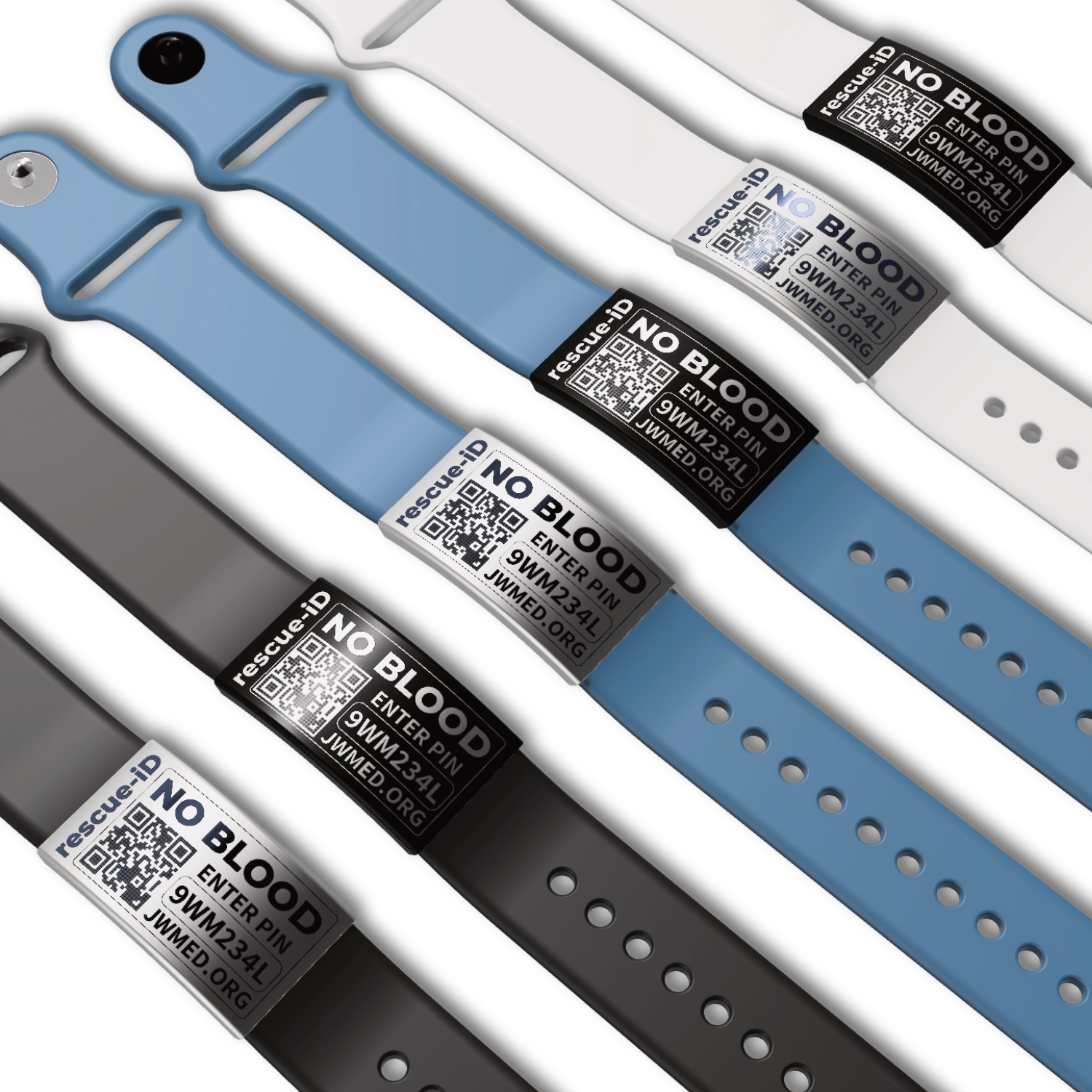 Silikon Armband und Edelstahl Tag