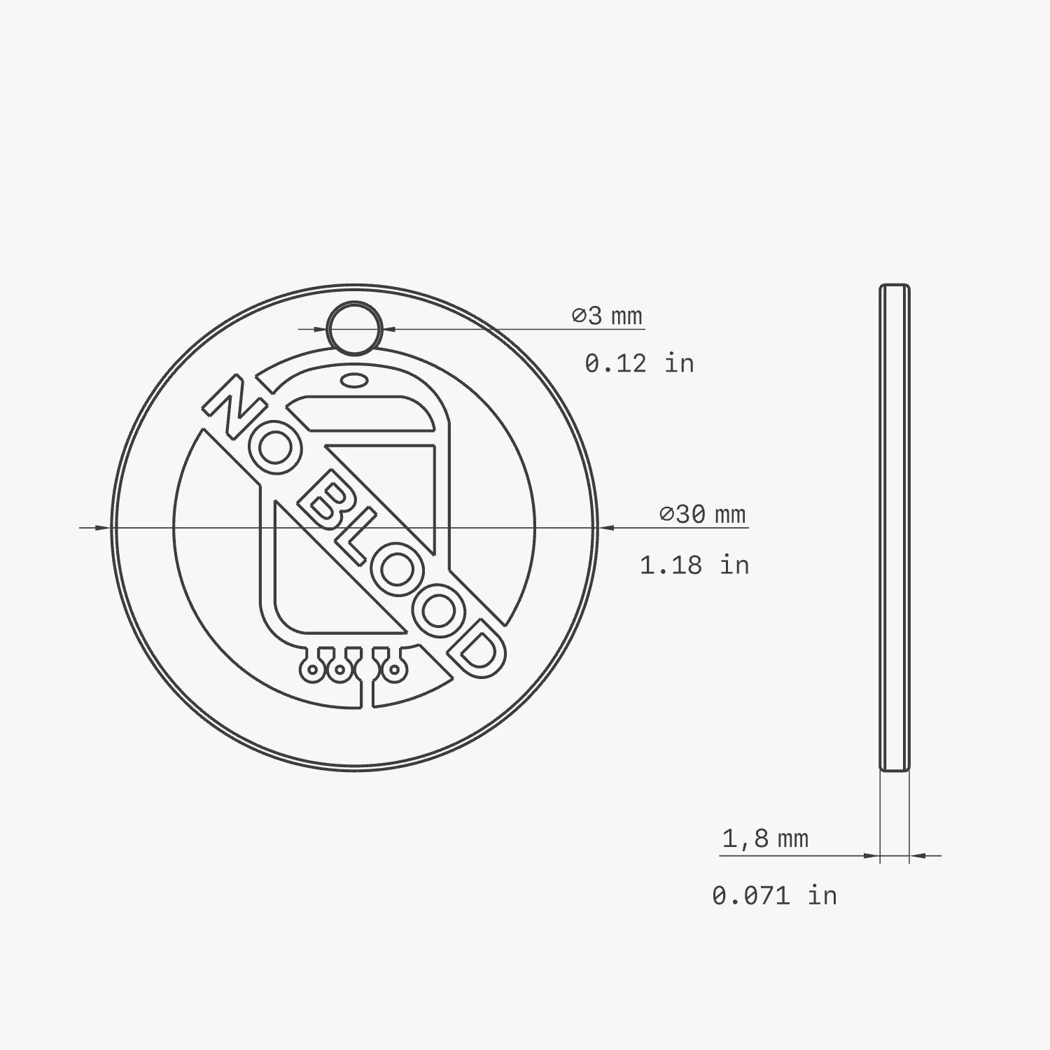 Round Stainless Steel Pendant