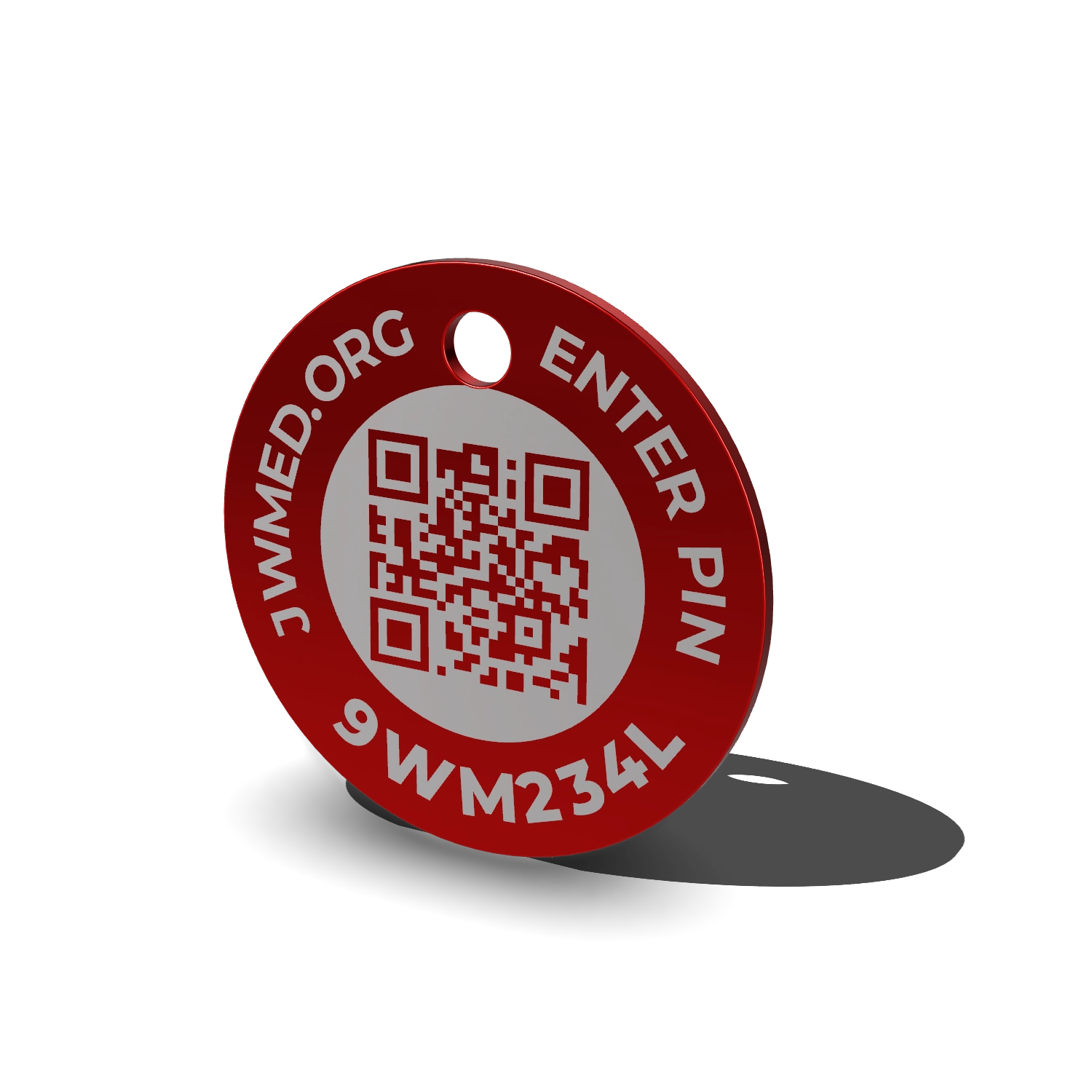 Bodytag aus eloxiertem Aluminium