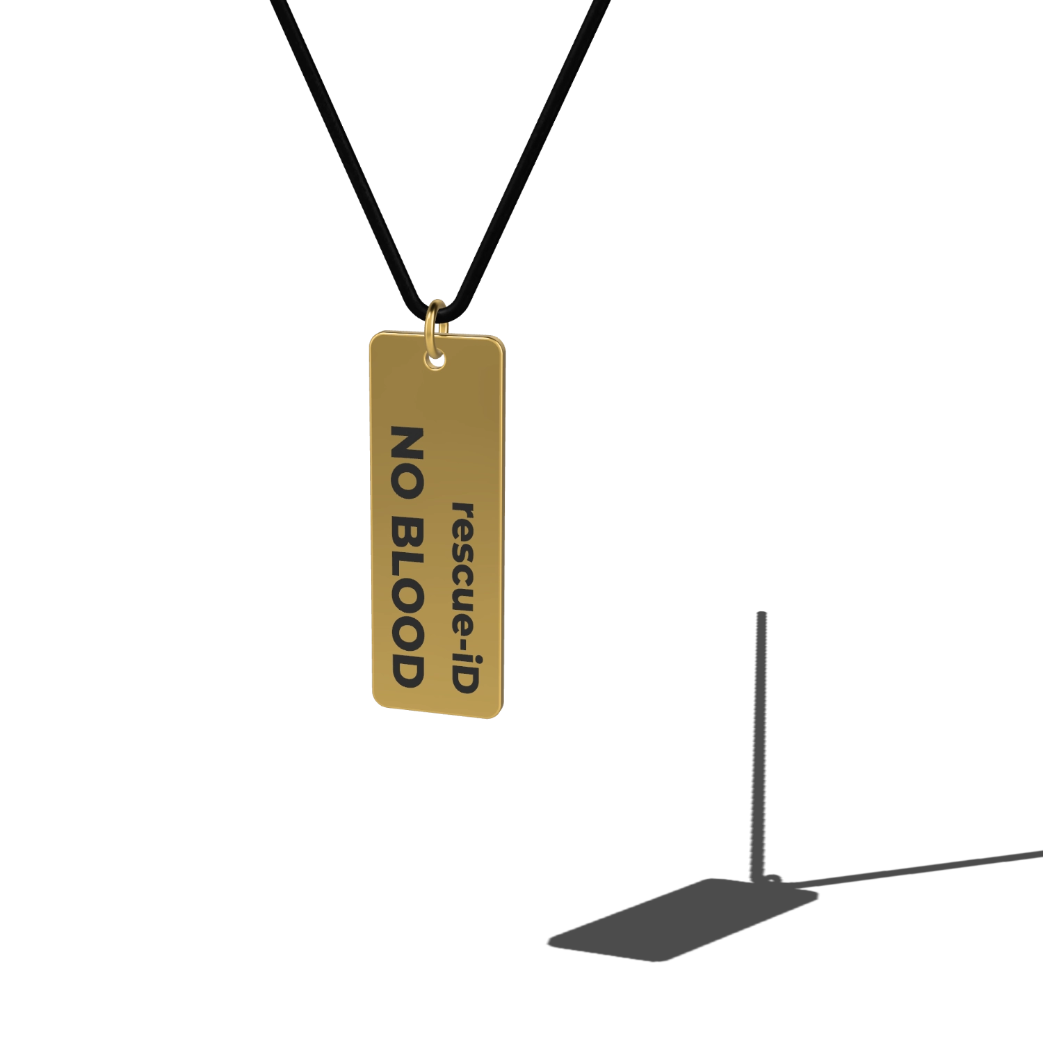 Stainless Steel Pendant with Leather Chain