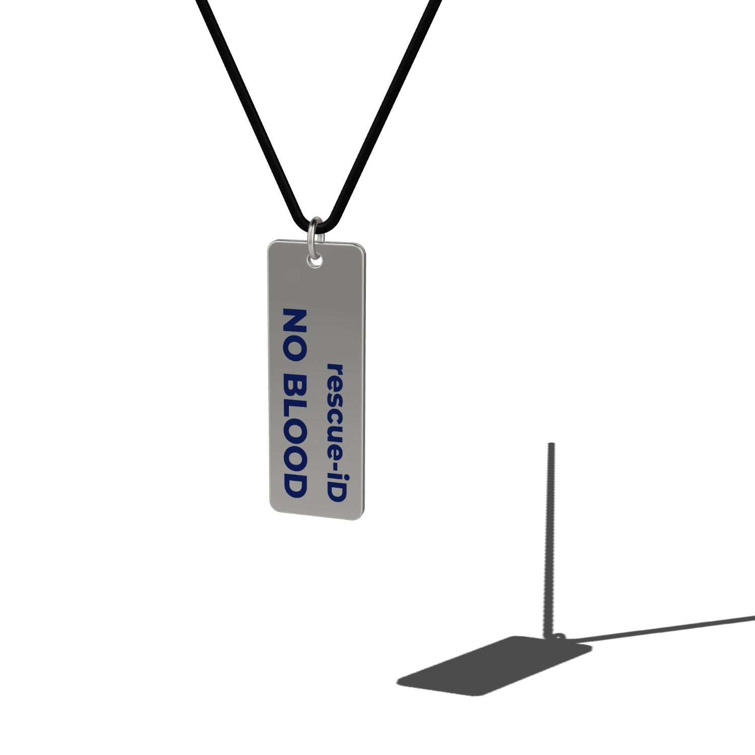 Stainless Steel Pendant with Leather Chain